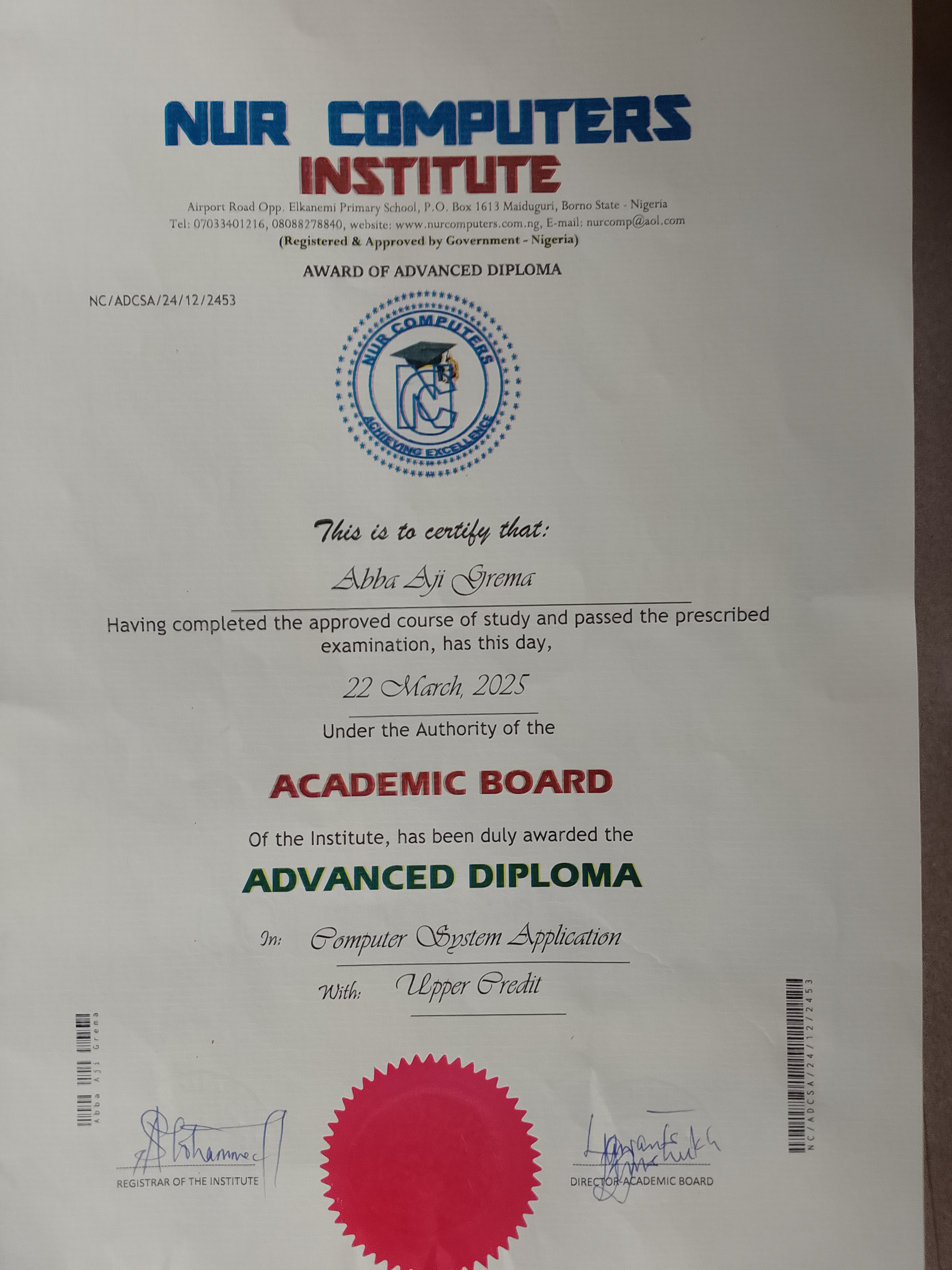 Advanced Diploma